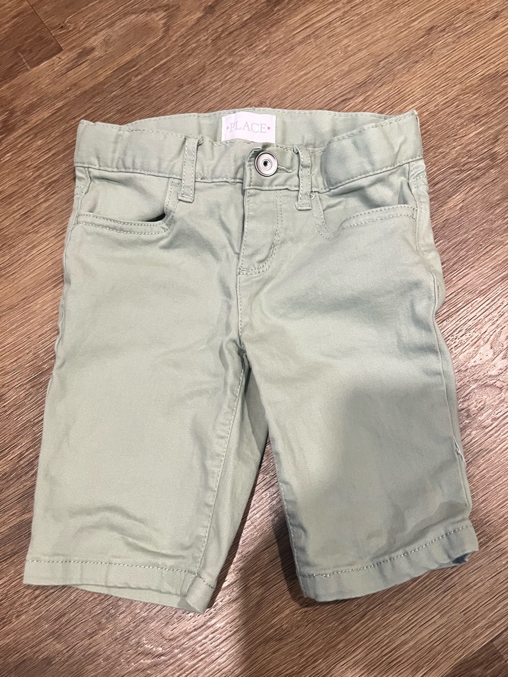 Place Sage Green Girls Bermuda Shorts